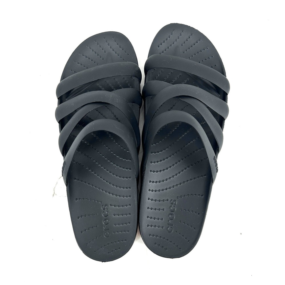 Crocs Splash Strappy Sandals Womens 9 Black